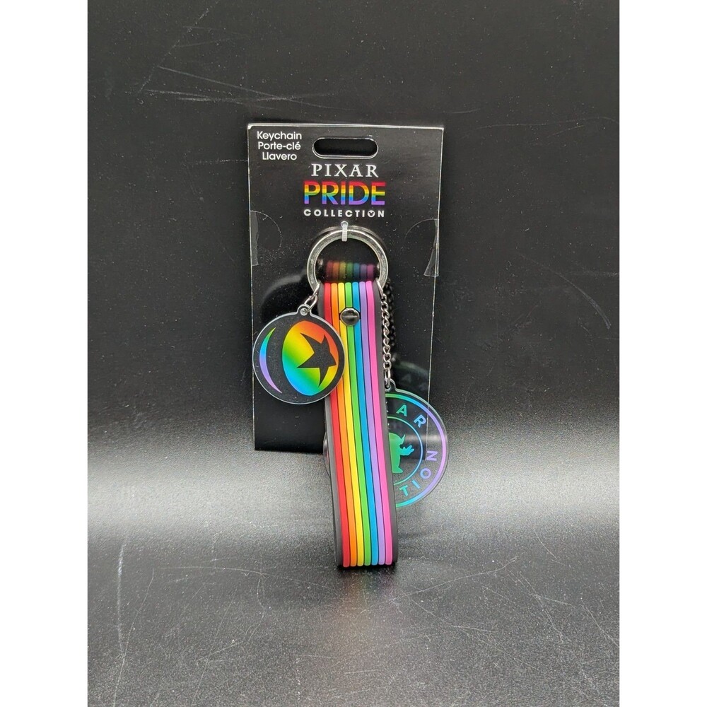 Disney Parks Pixar Pride Collection Rainbow Keychain Luxo Ball & Alien Charm NEW